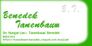 benedek tanenbaum business card